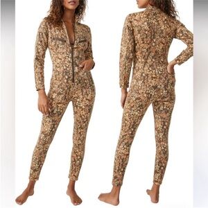 Free people Lennox Floral Zip-Front Jumpsuit